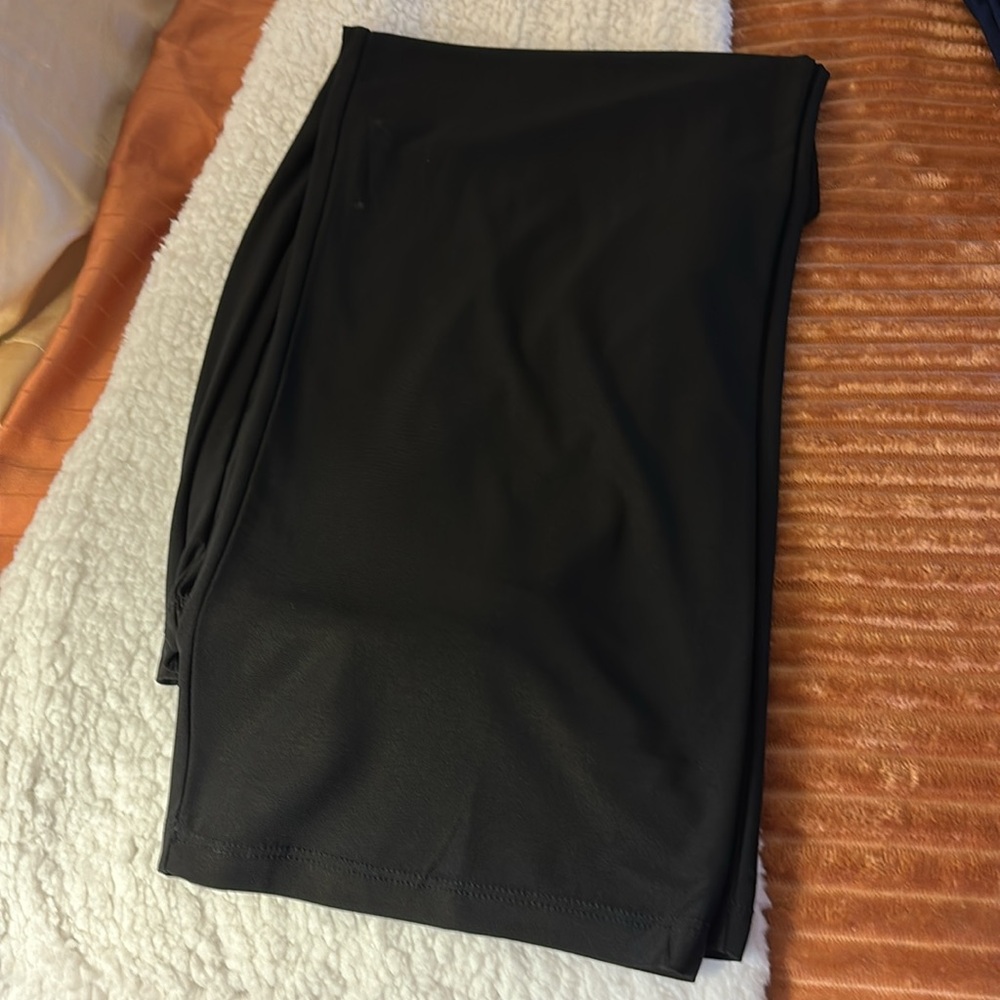 Women’s slacks (2) pairs flare dress pants. Soft fabric elastic waist in PL - Picture 9 of 10